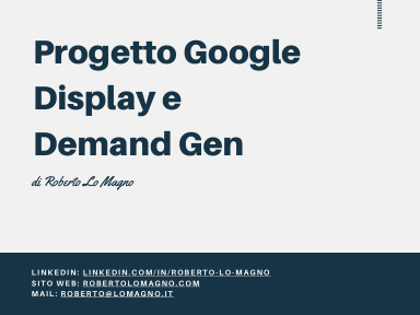 Copertina del progetto Google Ads Display e Demand Gen