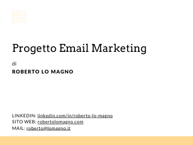 Copertina del progetto Email Marketing