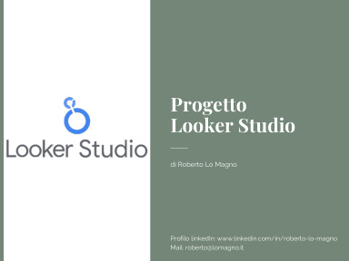 Copertina del progetto Looker Studio