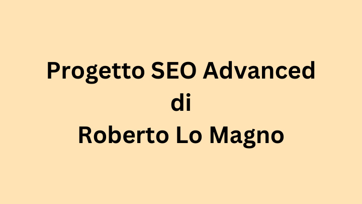 Copertina del progetto SEO Advanced