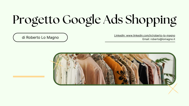 Copertina del progetto Google Ads Shopping