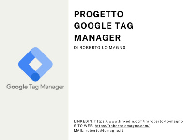 Copertina del progetto Google Tag Manager